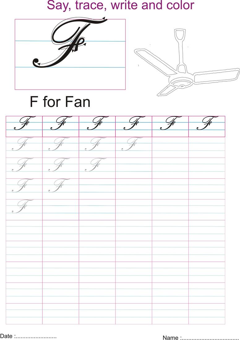 How To Write A Cursive F Capital