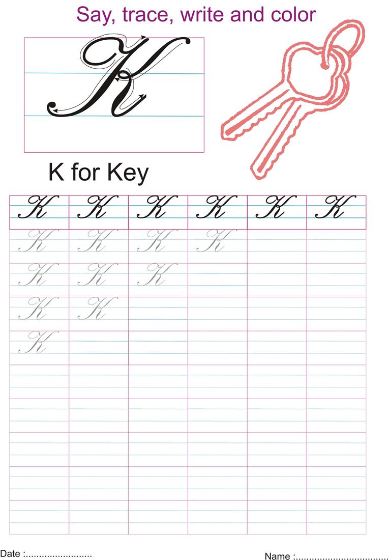 cursive-captial-letter-k-worksheet