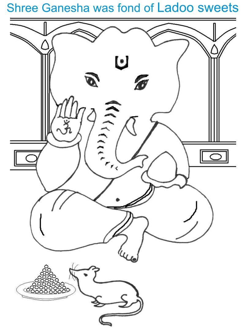 ganesh coloring pages for kids - photo #5