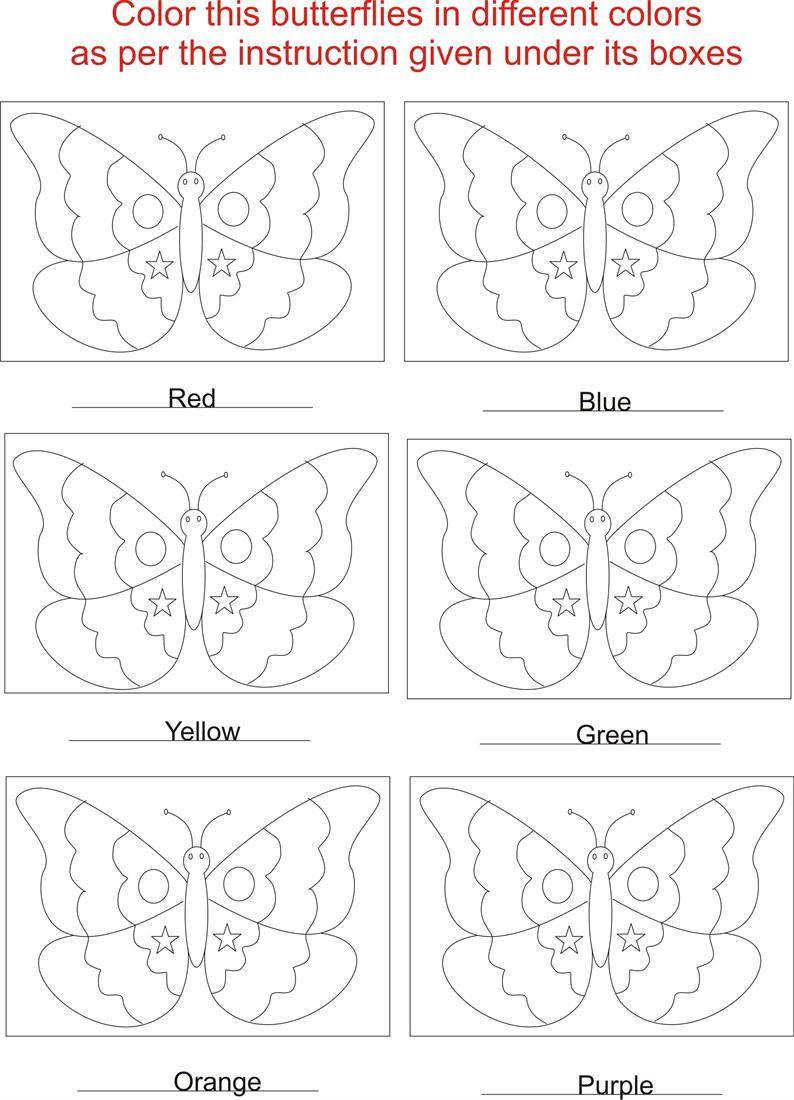 Multiple butterflies coloring page
