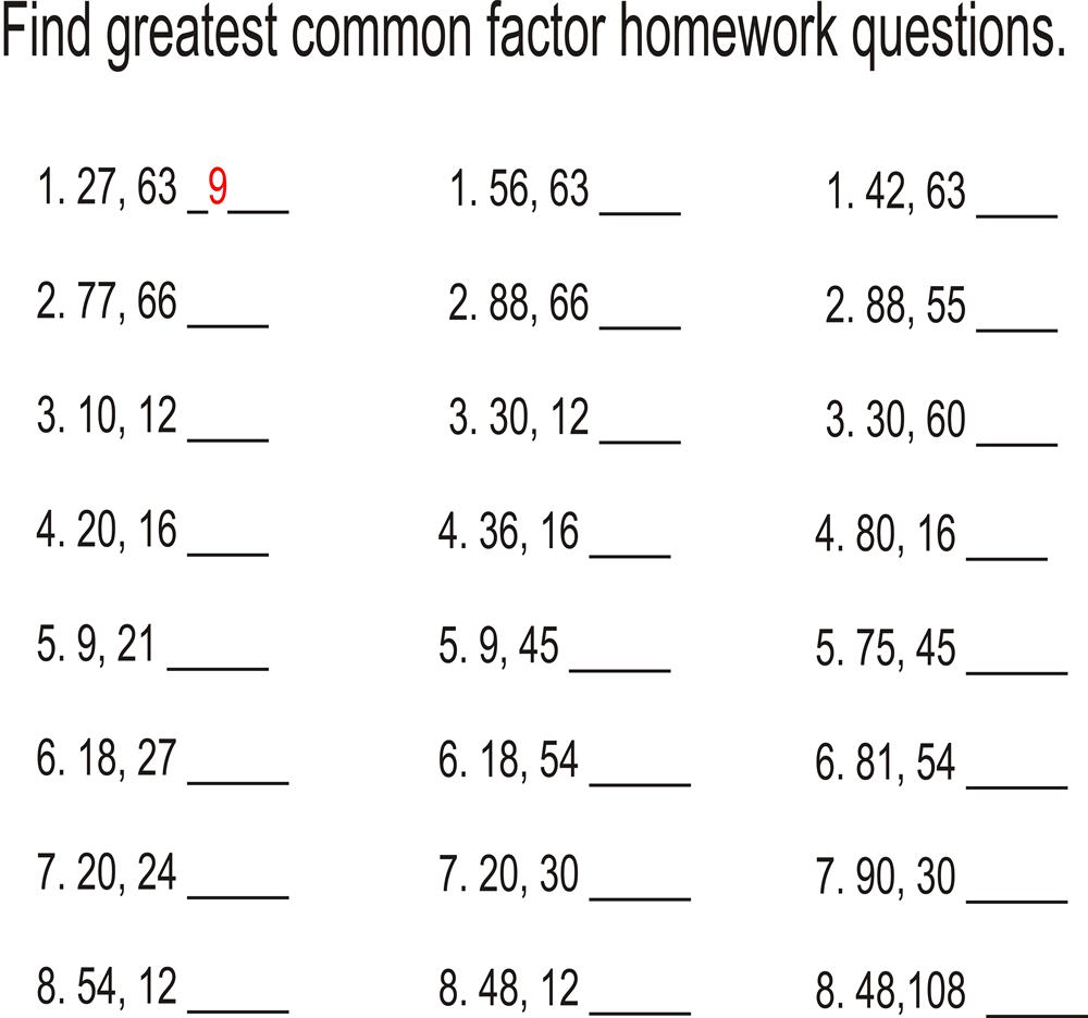 Homework help with factoring! Methods of Factoring Trinomials Throughout Factoring Greatest Common Factor Worksheet