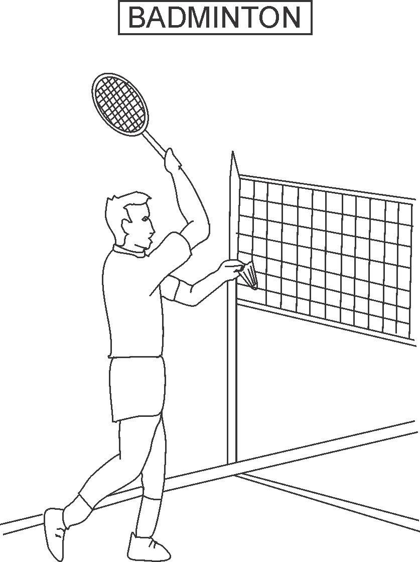 Badminton Coloring Pages