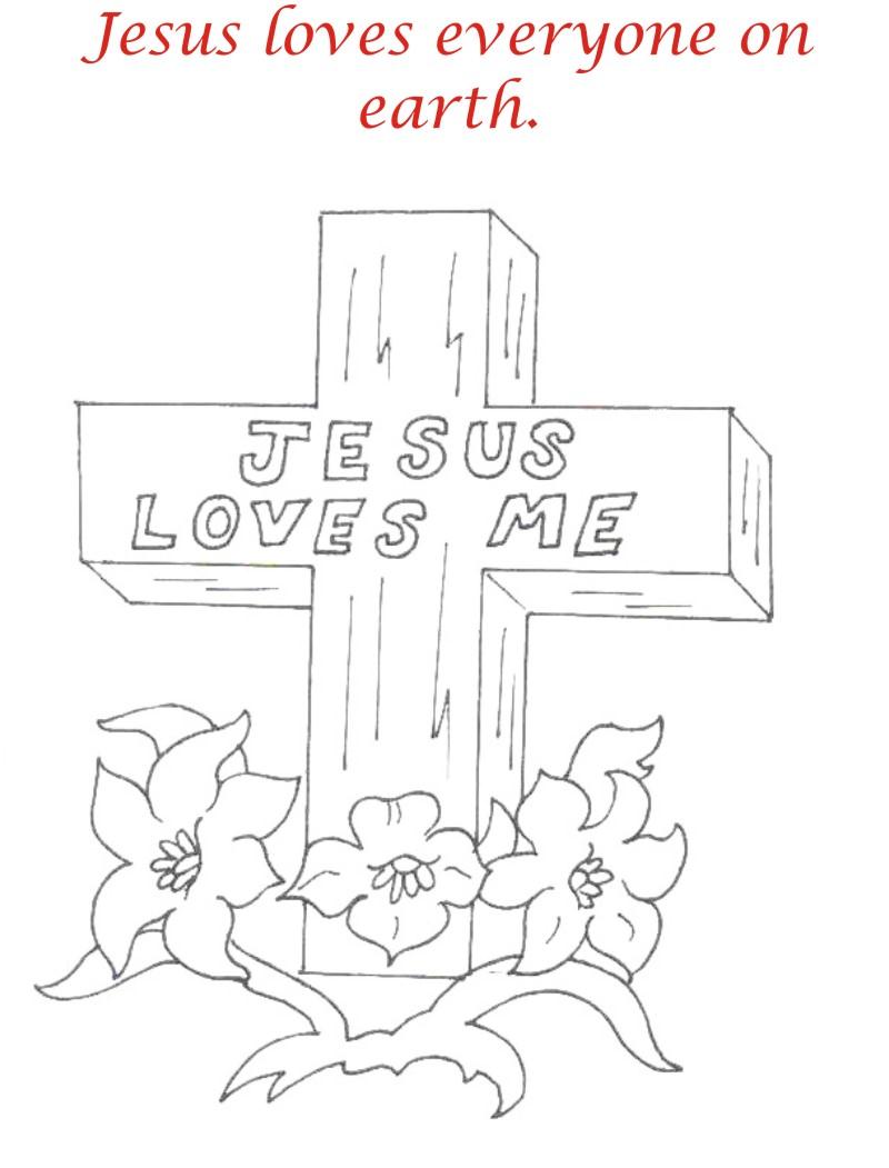 Good Friday coloring printable page for kids 2