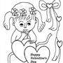 Valentines day coloring printable page for kids 3